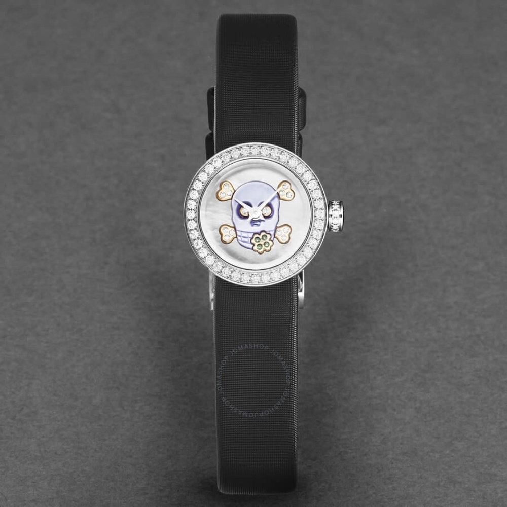 Christian Dior Women's 'La D De Dior Mini' Skull Dial Diamond Bezel